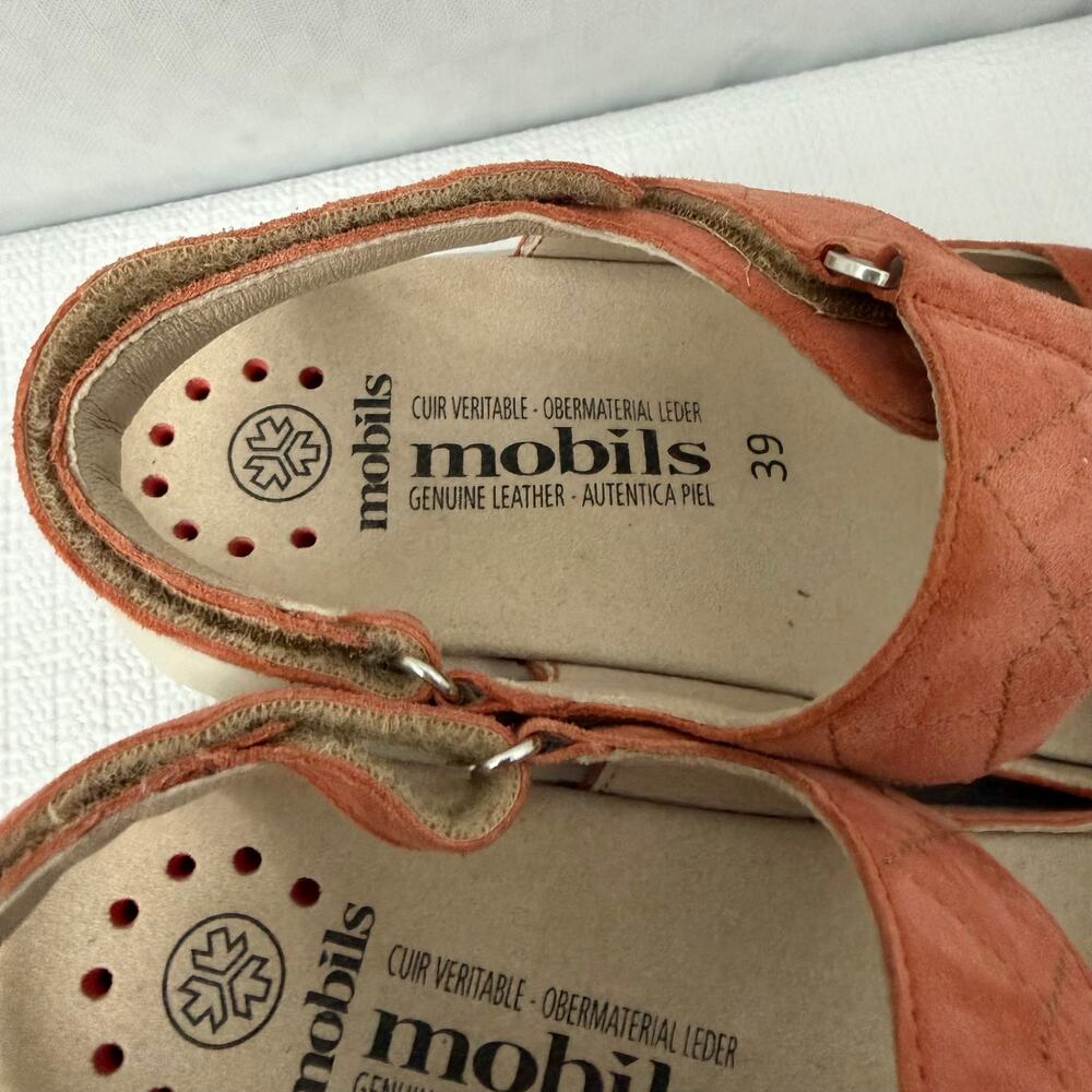 Mobils Mephisto Sandals Womens Size 9 Britany Terracotta Wedge Comfort 39 - Picture 6 of 10